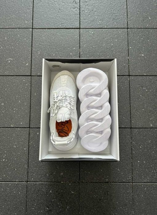 Versace Chain Reaction Alb - Piele Naturala - Full Box