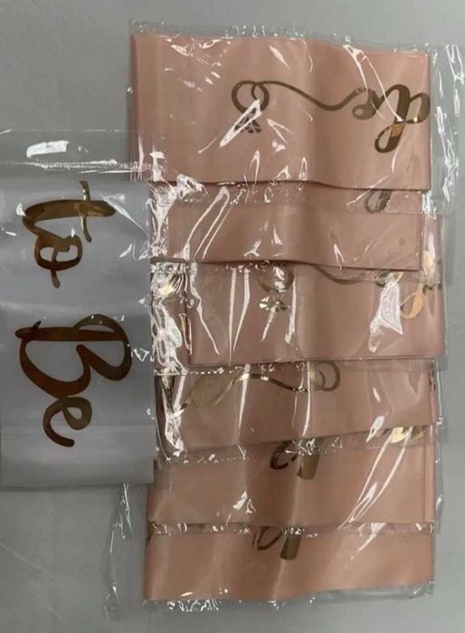 Сатенени ленти за моминско парти Bride to be Team Bride