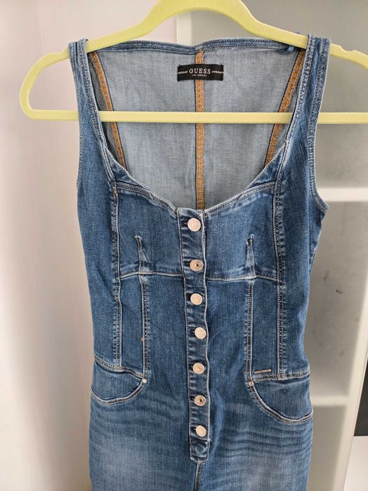 Salopeta bleumarin denim Guess