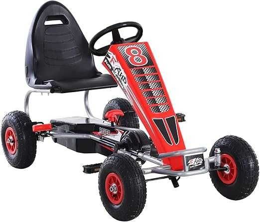 Kart cu pedale, Kinderauto F8-3, roti Gonflabile 6 inch RED