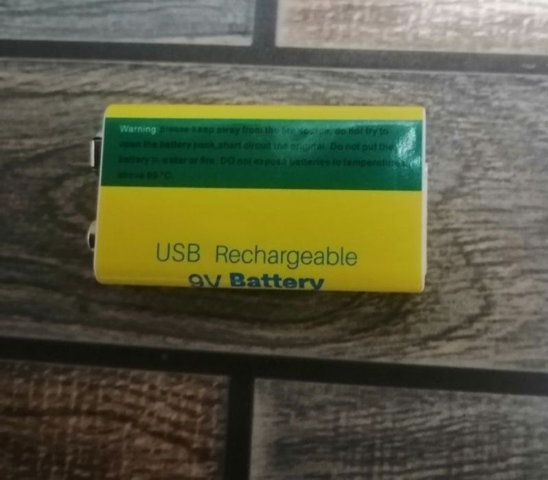 Литиево-йонна батерия презареждаема 9V USB