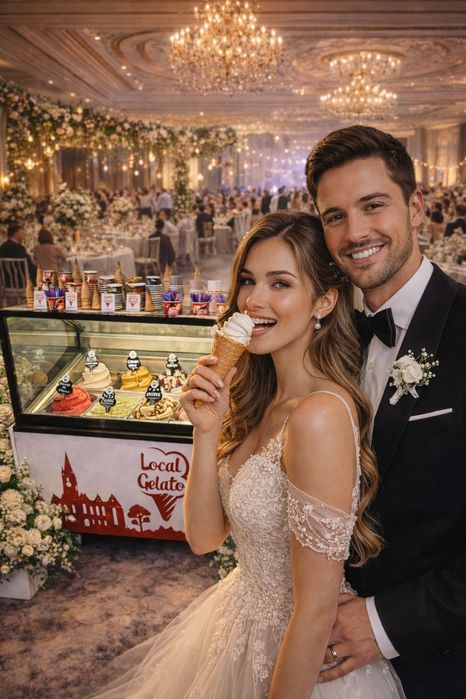 Ice cream BAR / Gelato BAR . Înghețata artizanală la nunți botezuri