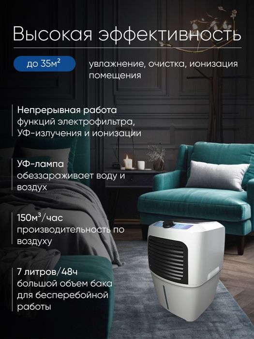 Увлажнитель очиститель воздуха "Fanline Aqua VE400
