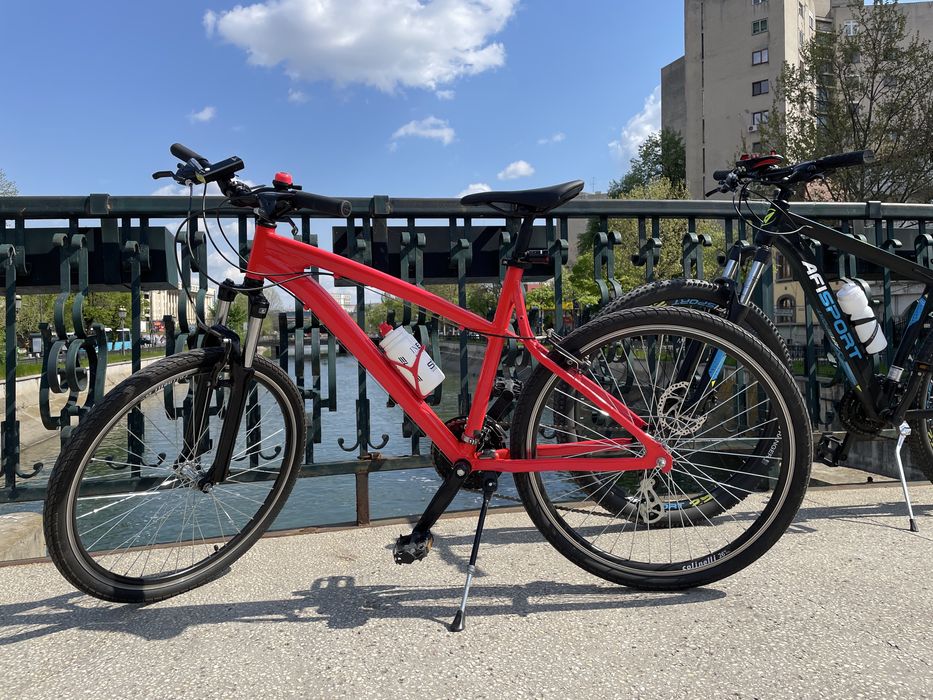 Bicicleta MTB roz neon