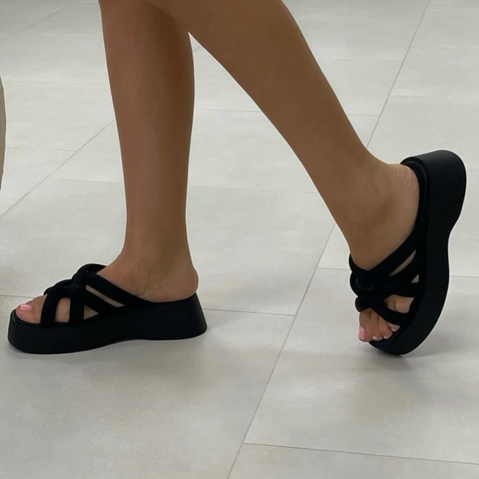 Кожаные шлепанцы на платформе (Турция). Последний 39 размер