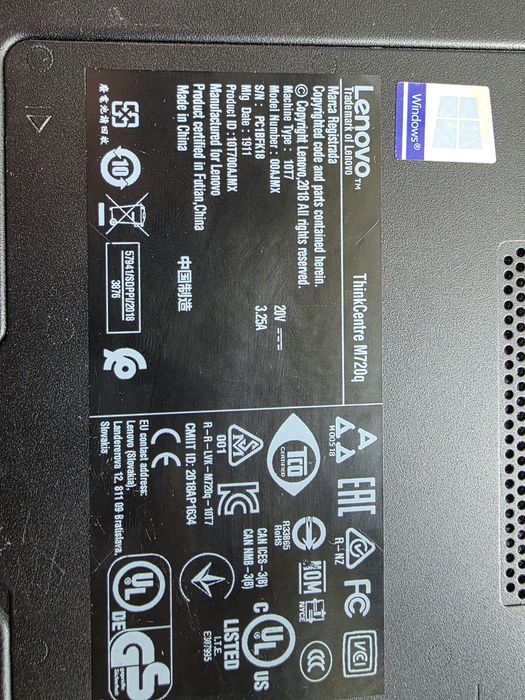 Mini PC-ul Lenovo Think Center M720q I5 9th gen.