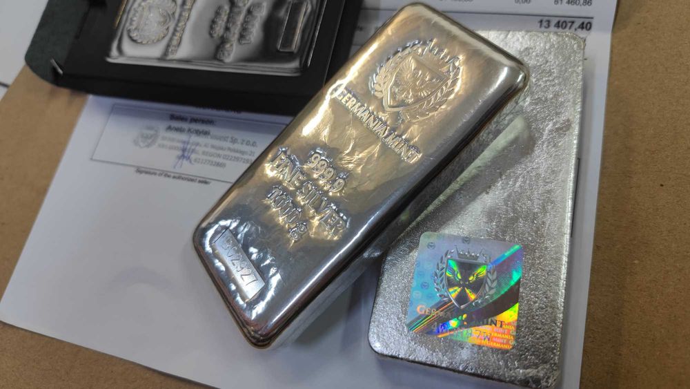 Lingou ARGINT 9999, 1kg, 1000g, Holograma, Sigilat, Pret 7% sub Tavex