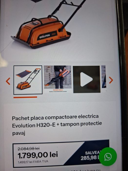 Placa compactoare electrică Evolution