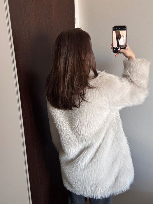 XS дамско палто шуба ZARA от еко косъм (Faux Fur Zara)