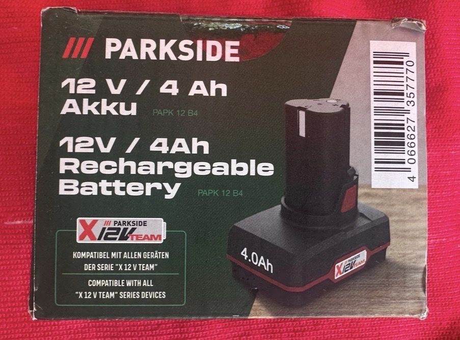 Parkside 12V 4Ah батерия