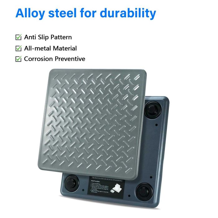 UNIWEIGH 200 кг, Цифрова везна за пощенски пратки, батерии и USB, сива