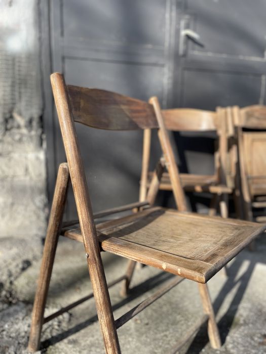 Дървени сгъваеми столове 5бр