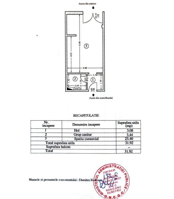 Spatiu comercial / birou, Parter, Tatarasi, 32mp, 57.000 euro