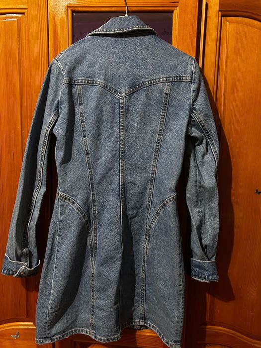 Дънкова рокля с дълъг ръкав. XS