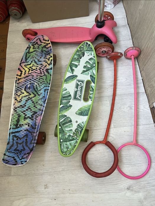 Продам детский велосипед пенниборды самокат