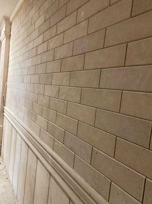 Облицовка с натуральным камнем, травертин