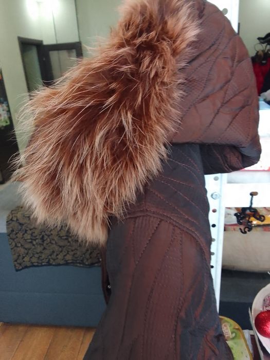Шуба норка коричневая