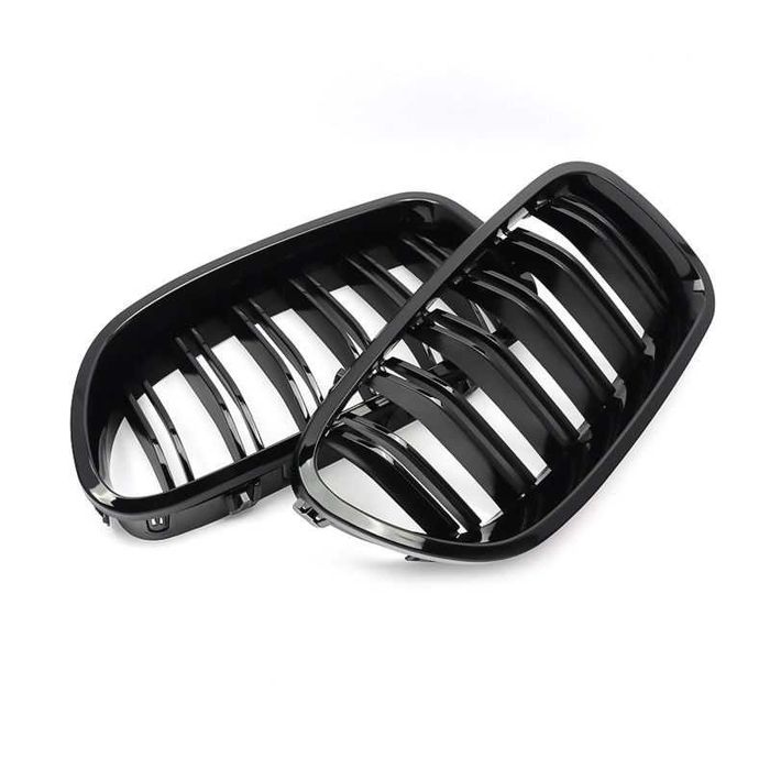 Решетки Бъбреци Двойни М Черен Гланц за БМВ BMW 5 серия F10 F11 2010+