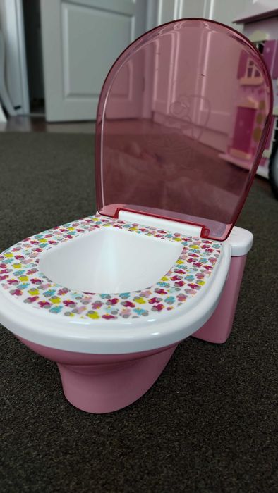 Реалистична музикална бебешка тоалетна чиния за кукли