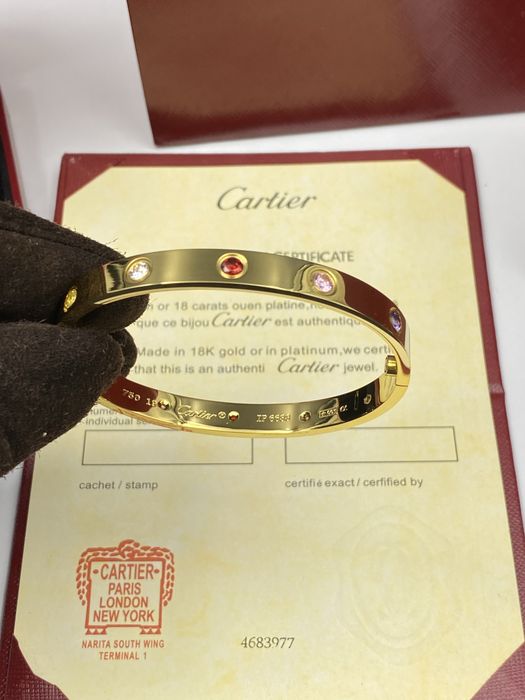 Brățară Cartier Love - unisex - 10 Diamonds 16 Gold 750 Full Box