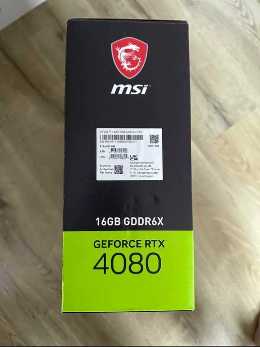 MSI RTX 4080 Gaming Trio 16GB – много добро състояние, с оставаща гаранция