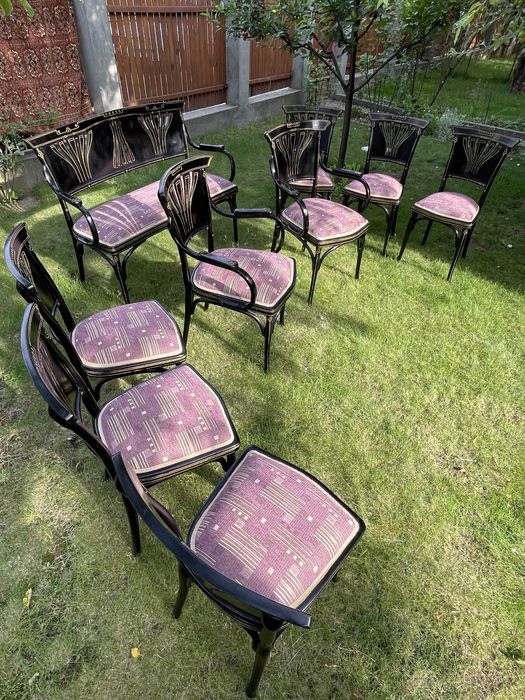 Set salon vintage - recondiționat - piese de artă - peste 120 ani