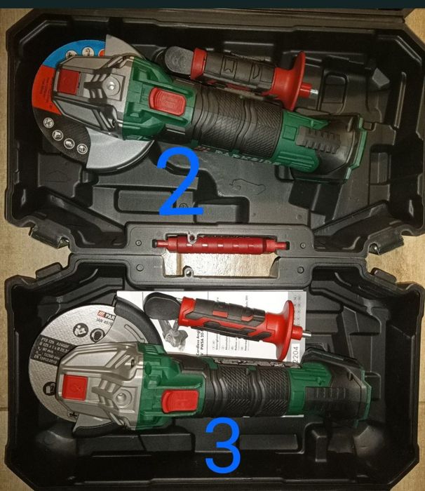 Parkside flex D4 F4 polidisc polizor pe baterie 20V 4A 8A incarcator