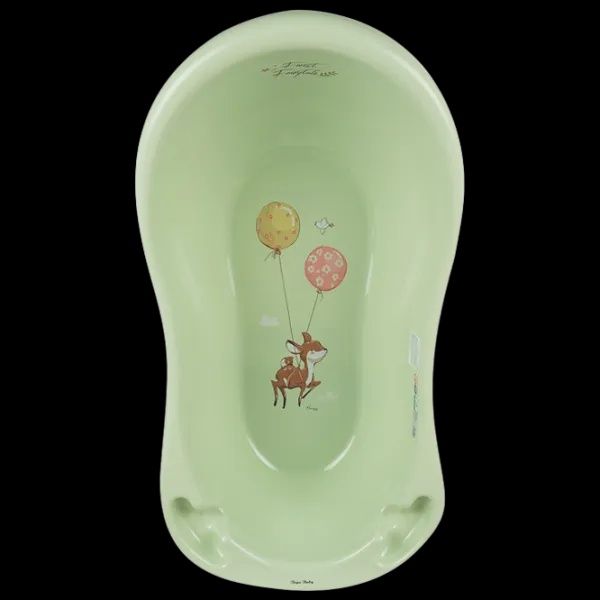 Set Cadita 102cm cu suport metalic si suport anatomic Forest Verde
