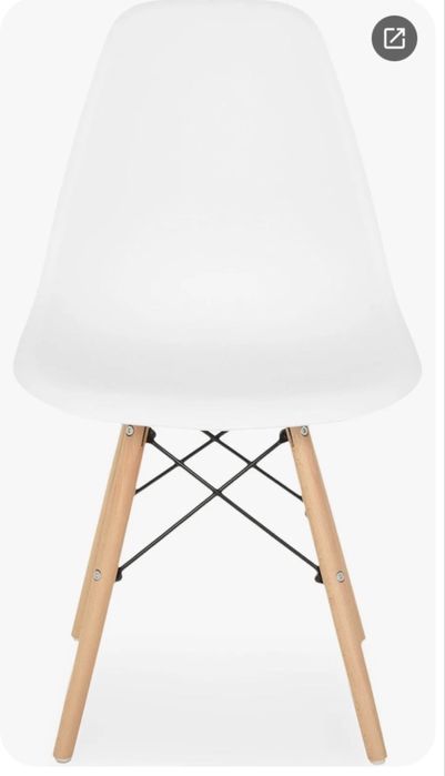 Scaune plastic cu picioare lemn