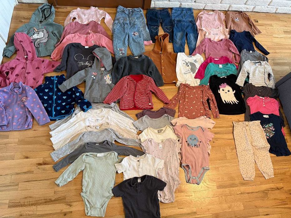 Голям лот дрехи за момиче есен/зима 86/92 - 50+ части 2.80 лв на дреха