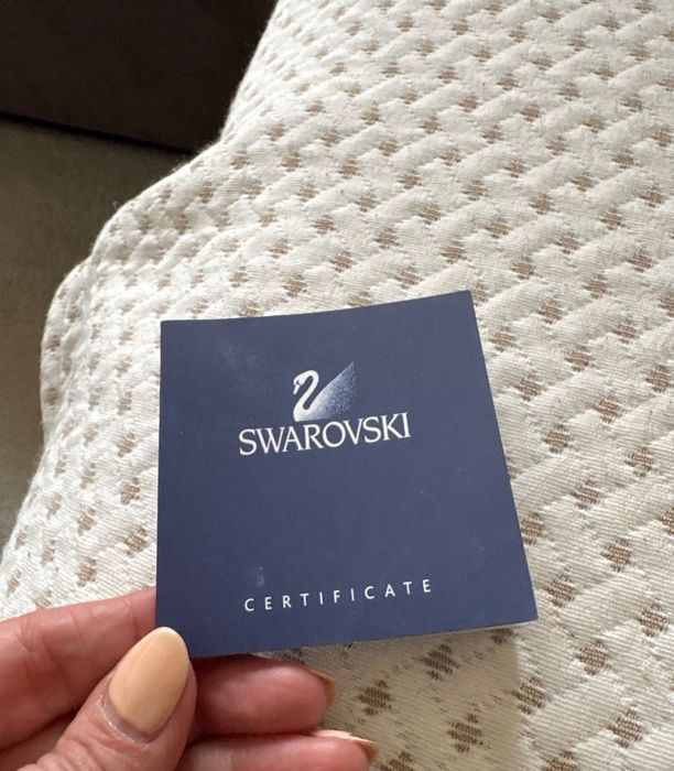 Сребърен комплект колие и обеци Swarovski със сертификат