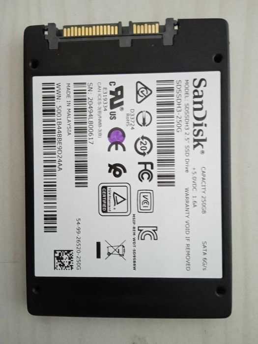 SSD 250GB 2.5" SanDisk