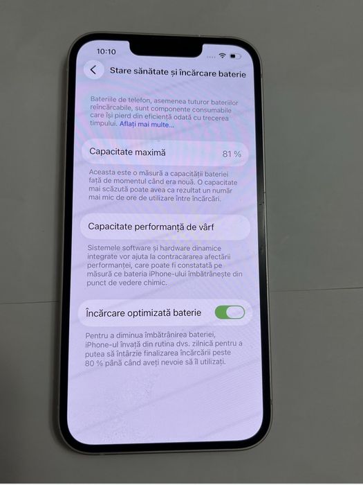 Iphone 13 display impecabil 128 GB, 81% sanatate baterie,funcțional și deblocat, liber