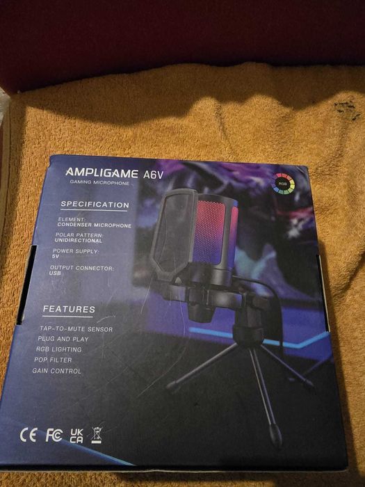 Microfon Fifine A6V Black Rgb