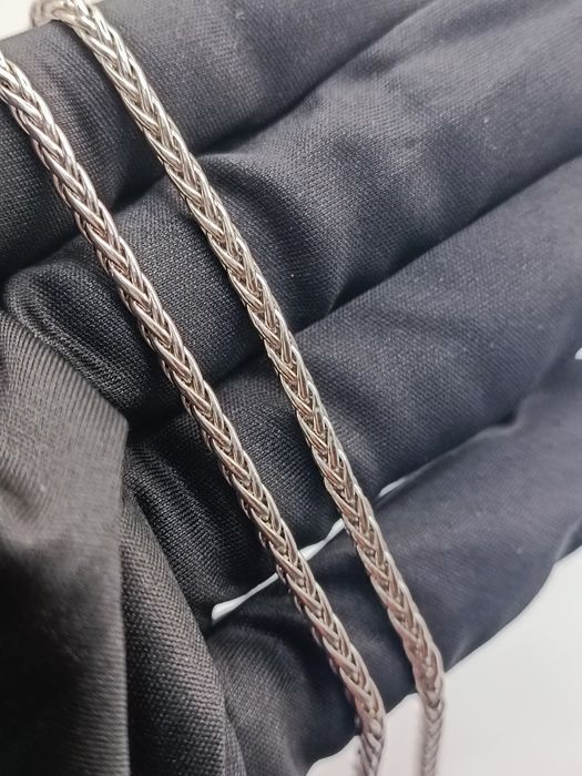 Златен синджир от бяло злато  8.41 гр. 14к проба 585