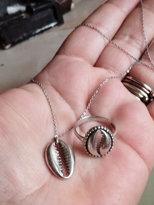 Set lanț, pandantiv și inel din argint