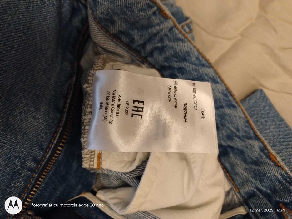 Blugi, 100% bumbac, Alessandra Rich, originali,măsură 29, talie inalta