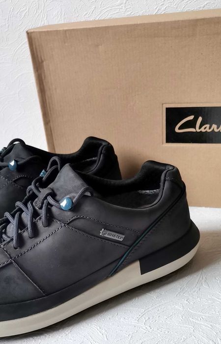 Pantofi bărbați Clarks Johto Lace GTX  mar 41 piele bleumarin Ca noi