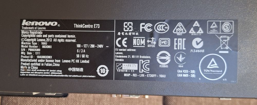 Calculator desktop LENOVO ThinkCentre E73 SFF