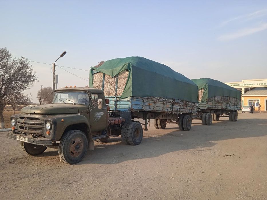Зил 130, колхида хлопковоз 2 прицеп
