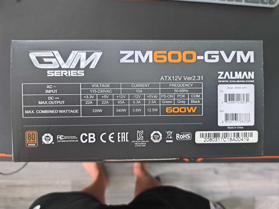 Компютърно Захранване - ZALMAN ZM600-GVM