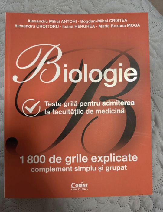 Manual biologie corint + carte de grile pe baza corintului
