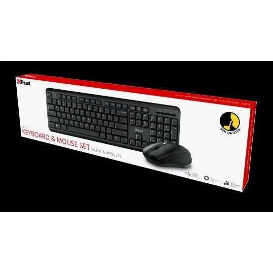 Kit Mouse si Tastatura Wireless Trust Ody 23942 culoare negru silentios nou sigilat
