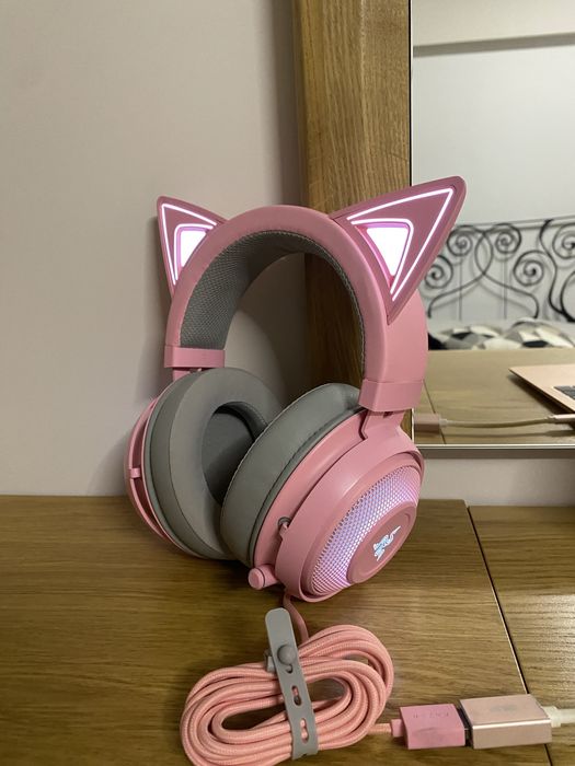 Гейминг слушалки Razer (Kraken Kitty Limited Edition)