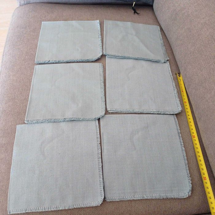 Текстилни салфетки нови сиво сини 38/38см - 6бр.