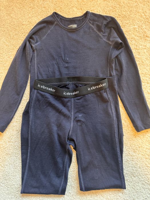 Costum termic copii, lana merinos, 6 ani, 116 cm, Icebreaker