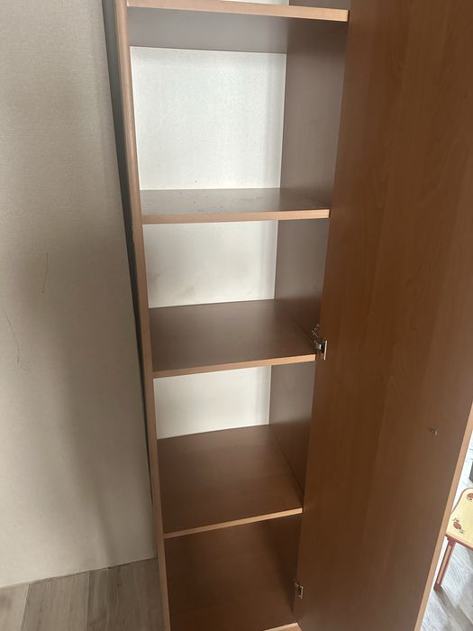 Шкаф с полками коричневый