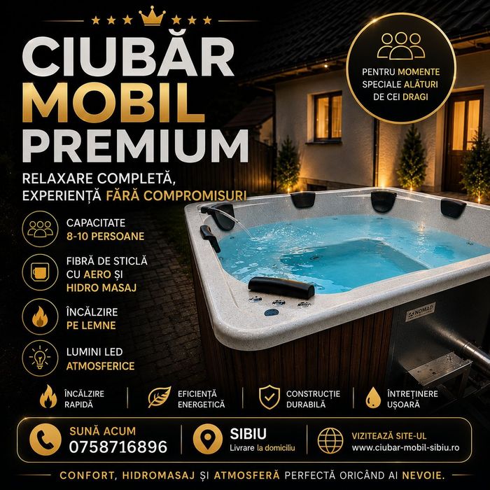 Ciubăr Mobil Sibiu  Premium aero si hidro masaj