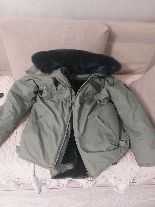 куртка зимняя на натуральном меху с комбинезоном