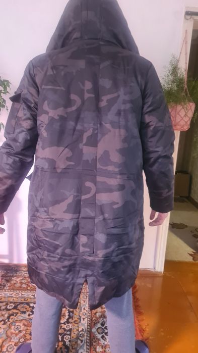 Стильный длинный пуховик